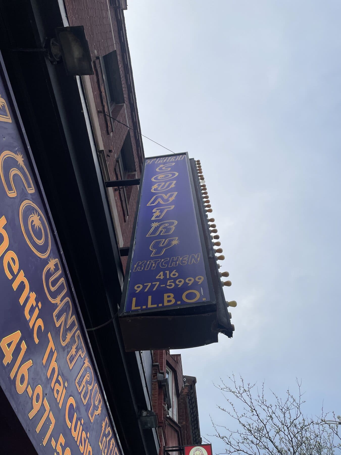 The Thai Country Kitchen sign on Spadina Ave